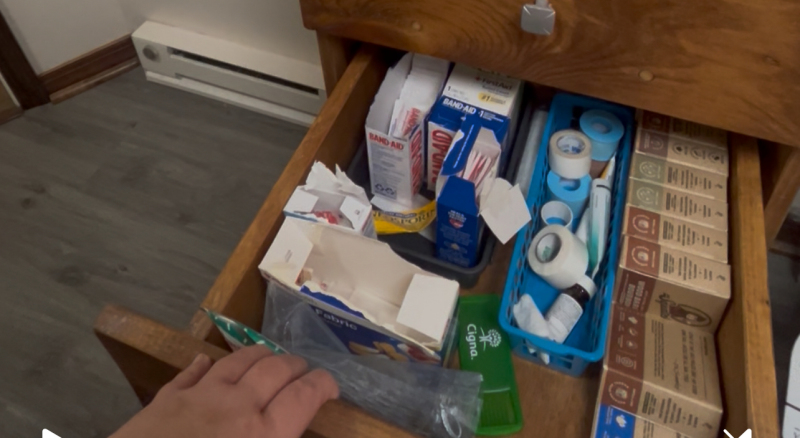 First Aid Drawer Before